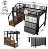 BlingBin Hochbett 90×200 cm mit Schubladen, Kleiderstange, Geländer, ohne Matratze (1-St, Kinder-/Jugendbett mit Treppe & Stauraum, Schubladen-Kommode) platzsparend mit Stauraum, für Kinder & Jugendliche Bild 2