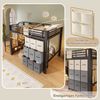 BlingBin Hochbett 90×200 cm mit Schubladen, Kleiderstange, Geländer, ohne Matratze (1-St, Kinder-/Jugendbett mit Treppe & Stauraum, Schubladen-Kommode) platzsparend mit Stauraum, für Kinder & Jugendliche Bild 3