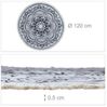 Relaxdays Runder Teppich im Mandala-Design Bild 5
