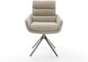 Drehstuhl Abelia-Flex mit Armlehnen Webstoff Soft Beige Kreuzgestell breit Graphit 360° drehbar Wippfunktion Bild 2
