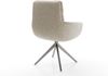 Drehstuhl Abelia-Flex mit Armlehnen Webstoff Soft Beige Kreuzgestell breit Graphit 360° drehbar Wippfunktion Bild 5