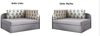 Sofa Kindersofa Schlafsofa inkl. Bettkasten MAILO Seite Links Stoff Grau-Pinguine Bild 4