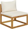 vidaXL 2-tlg. Sofa-Set mit cremeweißen Kissen Akazie Massivholz 311857 Bild 3