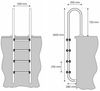 Zelsius Poolleiter Edelstahl Poolleiter mit 4 Stufen, 50,2 x 36,5 x 183 cm, Pool Einstieg Bild 3