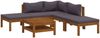 vidaXL 6-tlg. Garten-Lounge-Set mit Auflage Massivholz Akazie 3086892 Bild 2