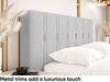 MEBLINI Polsterbett 200x200 mit Lattenrost mit Matratze – FABIO – Hellgrau Samt – Doppelbett mit Bettkasten - Stauraumbett - Kopfteil Bett mit Stauraum Bild 4