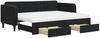 vidaXL Tagesbett Ausziehbar mit Schubladen Schwarz 80x200 cm Samt 3197132 Bild 2