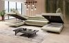 Designer Sofa Taormina mit Schlaf- und Klappfunktion Samt Sand Bild 4