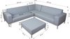 Alu-Garten-Garnitur HWC-C47, Sofa, Outdoor Stoff/Textil ~ blau mit Ablage, ohne Kissen Bild 3