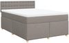 vidaXL Boxspringbett mit Matratze Taupe 160x200 cm Stoff 3286749 Bild 2