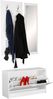 Wand-Garderobe SALERNO mit Spiegel & Schuhschrank Spanplatte weiß, Moderne Flur-Kompaktgarderobe für Jacken & Schuhe, Komplettgarderobe Bild 4
