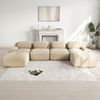 Flieks Modulares Cord Sofa 4-Sitzer mit 2x Hocker, Cloud Sofa rahmenlos, bodennah mit tiefer Sitzfläche, auch als Schlafsofa nutzbar, Beige Bild 2