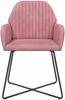 vidaXL Esszimmerstühle 6 pcs Samt (V) Rosa 55 x 50 x 84 cm 3428386 Bild 3