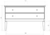 Niedrige Kommode LENNES Eiche massiv 112x66x45 cm Bild 3