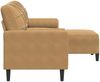 vidaXL 3-Sitzer-Sofa mit Hocker Braun 180 cm Samt 3278274 Bild 4