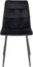 Polsterstuhl >Middelfart< (2er-Set) in Schwarz, Velour - 44x86x55cm (BxHxT) Bild 2