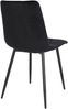 Polsterstuhl >Middelfart< (2er-Set) in Schwarz, Velour - 44x86x55cm (BxHxT) Bild 4