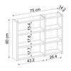 Roomart GUSTO-I-75 Badmöbel - nur Spiegelschrank - H 60 x B 14.2 x T 75 cm • Weiß Bild 5