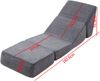 Sofa mit klappbarer Sitzfläche, kompakt, Flanell-Bezug, Grau – 3‑fach verstellbar (Sitz/Relax/Schlaf),99*73*68 cm Bild 4