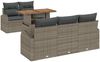 vidaXL Garten-Sofa-Set mit Speicher 6 pcs Grau Poly Rattan 3358260 Bild 2