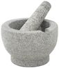 Mörser mit Stößel Reibe Zerkleinerer Gewürz Mühle aus Granit Bild 4