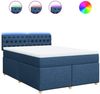 vidaXL Boxspringbett mit Matratze Blau 140x200 cm Stoff 3289016 Bild 2