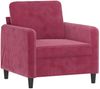 vidaXL Sessel Weinrot 60 cm Samt Bild 2