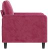 vidaXL Sessel Weinrot 60 cm Samt Bild 4