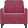 vidaXL Sessel Weinrot 60 cm Samt Bild 3