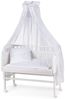 WALDIN Beistellbett mit Matratze und Nestchen, höhenverstellbar, Ausstattung weiß/weiß, Gestell Weiß lackiert Bild 1