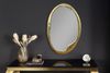 Abstrakter Design Wandspiegel BARATO 70cm gold Metall oval Handarbeit Bild 2