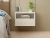 Vente-unique - CALDRIN Bedside table Holz, Platte Weiß - B 40 cm x H 35 cm x L 54 cm Bild 3