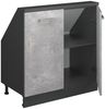 Dachschrägenschrank Rion Beton/Anthrazit mit 2 Türen Vicco Bild 4