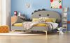 Kinderbett 140×200 cm mit Dino-Kopfteil Grau, ohne Matratze Bild 2