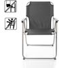 BigDean 6X Klappstuhl Faltstuhl Angelstuhl – Anthrazit/Grau robust klappbar bis 120kg belastbar - klassischer Gartenstuhl für Garten & Camping - Campingstuhl faltbar Bild 4