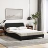 vidaXL Bett mit Matratze "Dover" Schwarz 140x190 cm Stoff 3208386 Bild 3