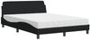 vidaXL Bett mit Matratze "Dover" Schwarz 140x190 cm Stoff 3208386 Bild 2