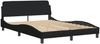 vidaXL Bett mit Matratze "Dover" Schwarz 140x190 cm Stoff 3208386 Bild 4