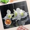 Tulup Schneidebrett Glas Herdabdeckplatte Spritzschutz Blumen & Pflanzen Orchidee, (2-St) Bild 3