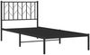vidaXL Bettgestell mit Kopfteil, Metall Schwarz, 90x200 cm Bild 4
