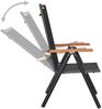 vidaXL 5-tlg. Garten-Essgruppe Aluminium Schwarz 3070625 Bild 5