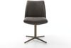 Drehstuhl Elso-Flex Mikrofaser Anthrazit Vintage Fußkreuz Effektfinish Titan 360° drehbar Taschenfederkern Bild 2
