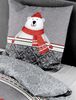 Bettwäsche Bierbaum Biber 3667-10 Eisbär Schneemann Grau Rot 135x200 Bild 4