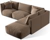 Micadoni Modulares Ecksofa Chris 4-Sitzer Rechts Samt Hellbraun Bild 3