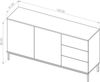 AX LIVING Kommode Schubladen Queba QT01 – 150 cm Breite, Modern Weiß Bild 4