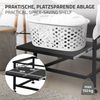ML-DESIGN Waschmaschinenuntergestell Waschmaschinenzubehör Untergestell Unterbausockel Podest für Trockner, Waschmaschinen Unterbau ausziehbare Ablage 62,5x53,5x45cm Stahl Bild 2