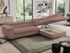 Mks Möbel 'Pedro L-Form' Ecksofa mit Schlaffunktion, verstellbaren Kopfstützen & Bettkasten, Rosa, Boucle, mit Topper, rechts Bild 4