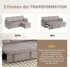 LVHOM Ecksofa mit Schlaffunktion L-Form, Sofa mit Bettkasten, Wohnzimmersofa mit Seitentasche, Couch Samtstoff, Bettsofa, 3 Sitzer Bild 5