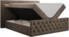 Boxspringbett, Stauraumbett mit Bettkasten, LED - GOLD-9 - 120x200cm - Braun Velours - H4 Bild 4