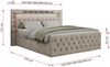 Mks Möbel 'Gold-9' Boxspringbett mit Bettkasten und LED-Beleuchtung, 180x200 cm, Beige, Stoff, Hart (H4) Bild 5